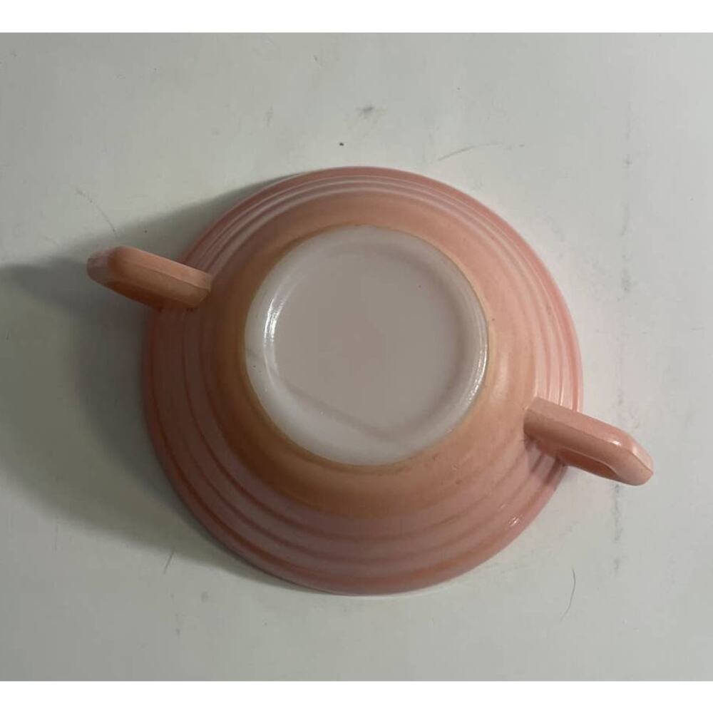 Hazel Atlas Pink Platonite Pastel Pink 4 3/4" Vintage Creamer Soup Bowl - Picture 6 of 6